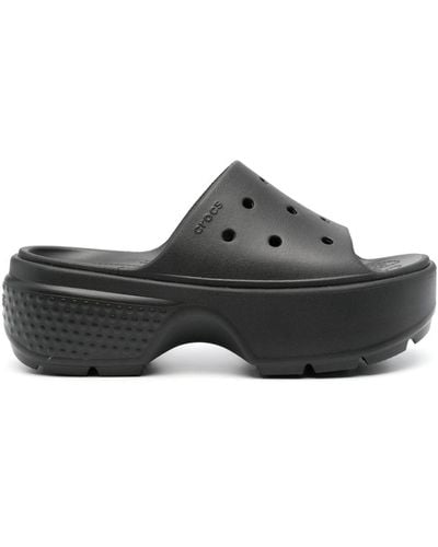 Crocs™ Stomp Platform Slides - Gray