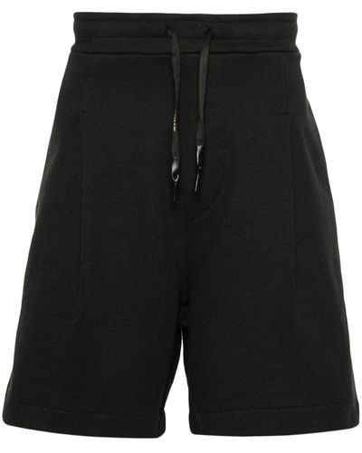 A PAPER KID Jersey Cotton Bermuda Shorts - Black