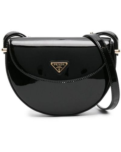 Prada Triangle-logo Shoulder Bag - Black