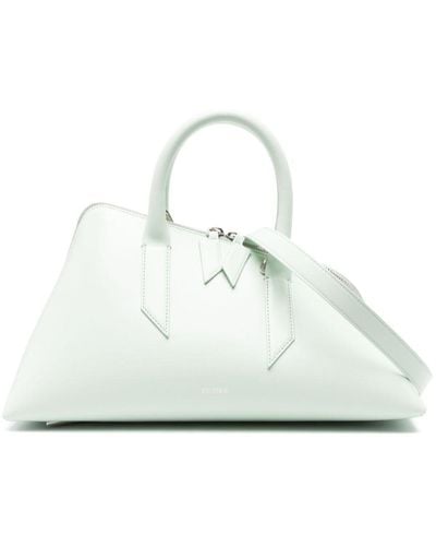 The Attico 24H Leather Tote Bag - White