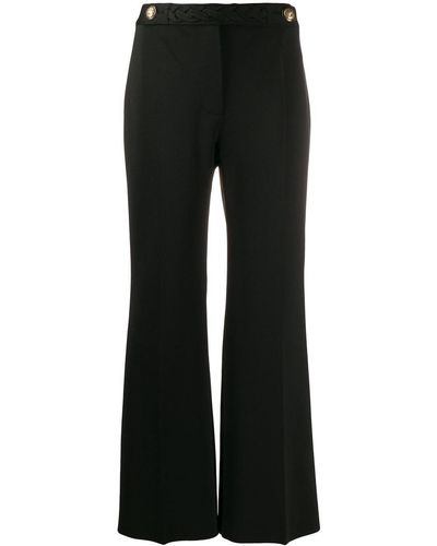 Givenchy Braid Cropped Flared Pants - Black