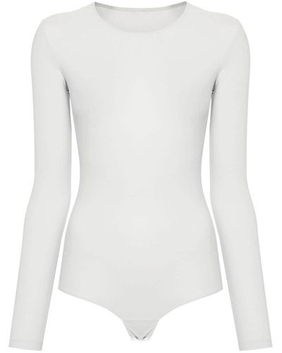 MM6 by Maison Martin Margiela Numbers-Printed Bodysuit - White
