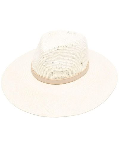 Helen Kaminski Avignon Raffia Fedora Hat - White