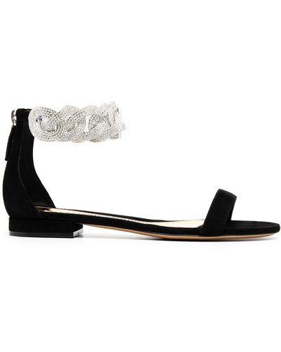 Alexandre Vauthier Crystal-embellished Sandals - Black