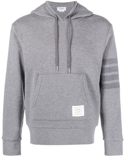 Thom Browne Logo Hoodie - Grey