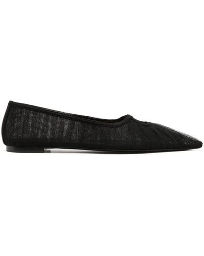 Nensi Dojaka Pointed-toe Mesh Ballerina Shoes - Black