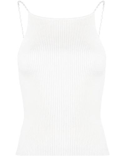 Musier Paris Ribbed Knitted Vest - White