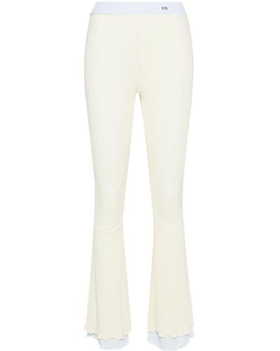 Gcds Layered Flared Trousers - White