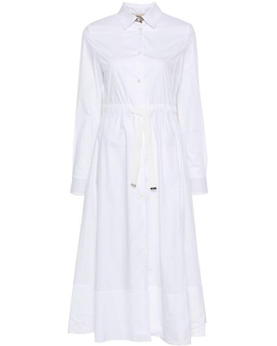 Herno Poplin Cotton Maxi Dress - White