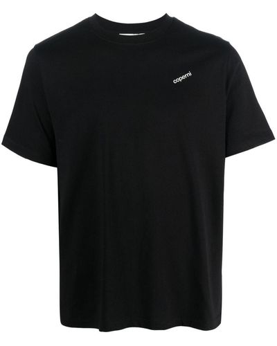 Coperni Embroidered-Logo Short-Sleeve T-Shirt - Black