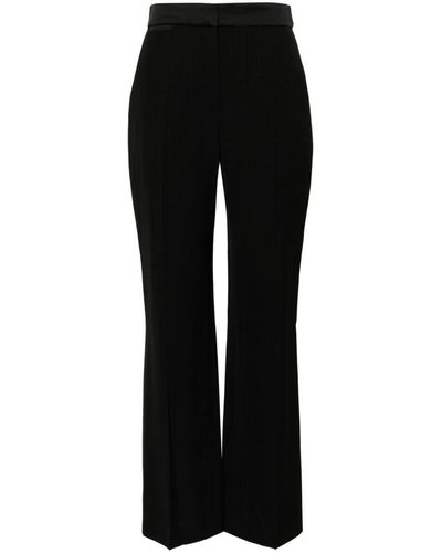Casablancabrand Pressed-Crease Long-Length Straight-Leg Trousers - Black