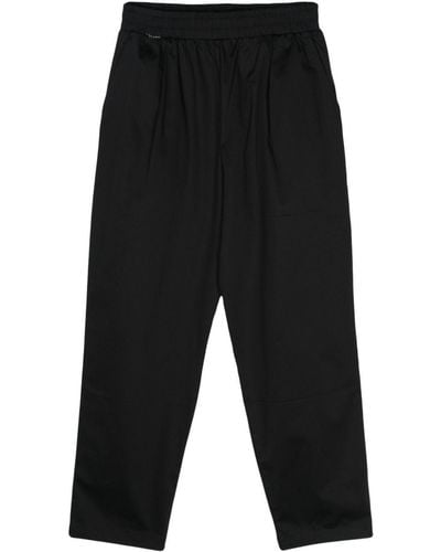 FAMILY FIRST Twill Tapered-Leg Trousers - Black