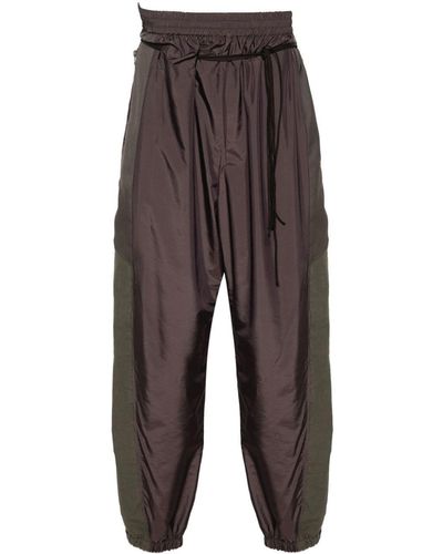 Magliano Logo-Embroidered Track Pants - Gray