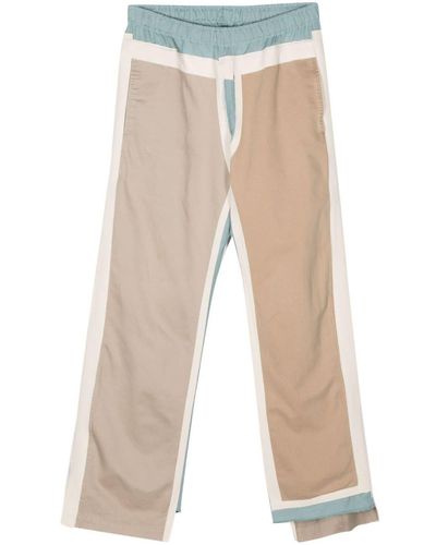 Needles Patchwork Design Straight-Leg Trousers - Natural