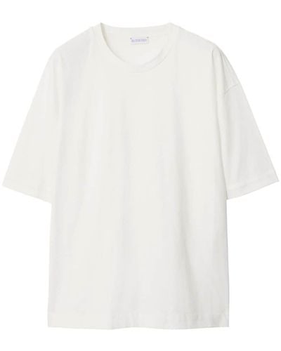 Burberry Short-Sleeve Cotton T-Shirt - White