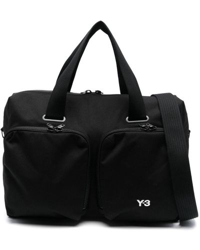 Y-3 Logo-Embroidered Travel Bag - Black