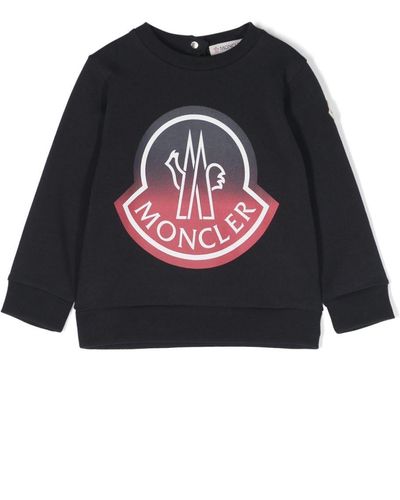 Moncler Logo-Print Ombré-Effect Sweatshirt - Black