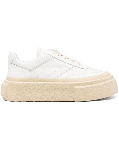 MM6 by Maison Martin Margiela Contrasting-Platform Trainers - White