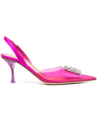 DSquared² 80Mm Embellished-Logo Slingback Court Shoes - Pink