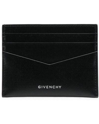 Givenchy Logo-Print Textured-Leather Wallet - Black