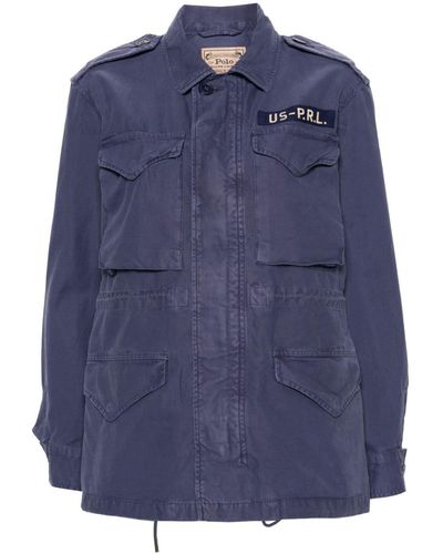 Polo Ralph Lauren Cotton Twill Military Jacket - Blue