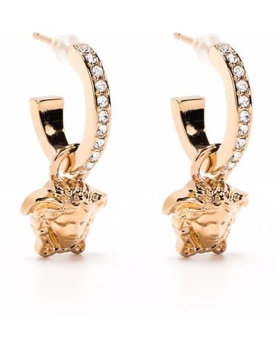 Versace La Medusa Hoop Earrings - Metallic