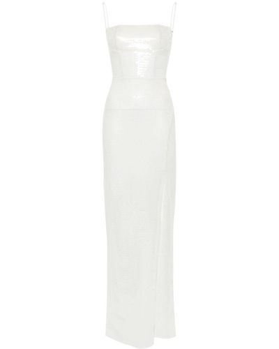 Nensi Dojaka Sequinned Maxi Dress - White