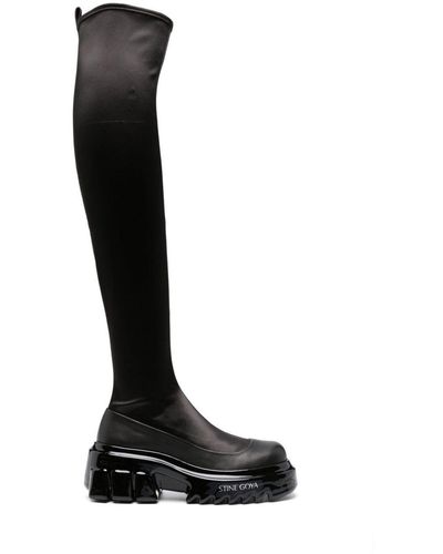 Stine Goya 65mm Panelled Over-the-knee Boots - Black