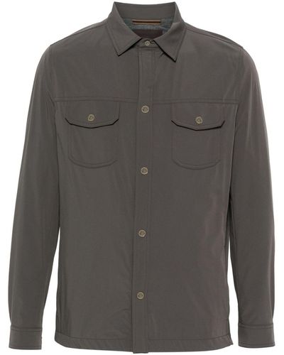 Moorer Long-Sleeve Shirt Jacket - Grey