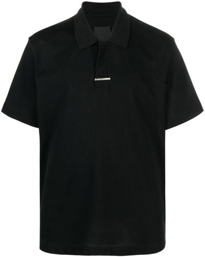 Givenchy Logo-Plaque Cotton Polo Shirt - Black