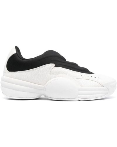 Alexander Wang Hoop Pebble-Texture Leather Sneakers - Black