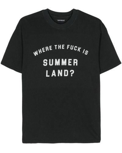 NAHMIAS Slogan-Print T-Shirt - Black