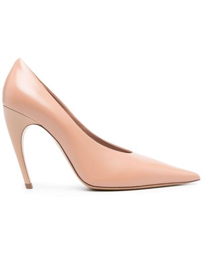 Nensi Dojaka 115Mm Sculted-Heel Leather Court Shoes - Pink