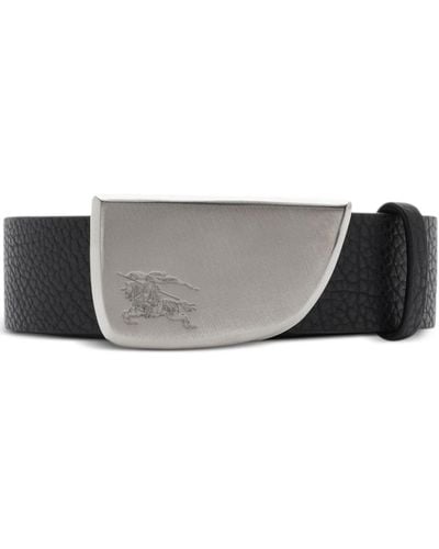 Burberry Shield Leather Belt - Grey
