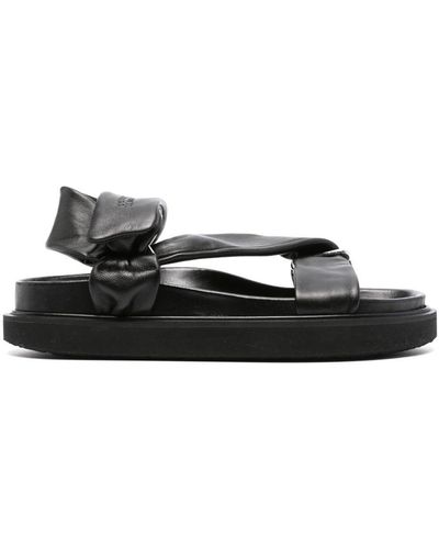 Isabel Marant Naori Leather Sandals - Black