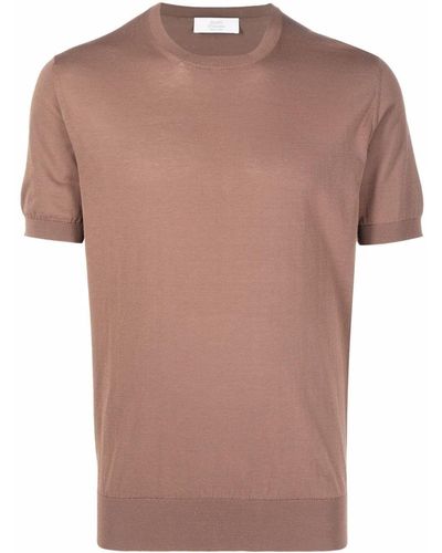 Mauro Ottaviani Round Neck T-Shirt - Brown