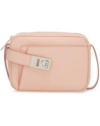 Ferragamo Small Camera Case Leather Crossbody Bag - Pink