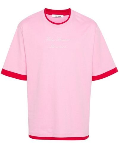 Wales Bonner Marathon Organic Cotton T-Shirt - Pink