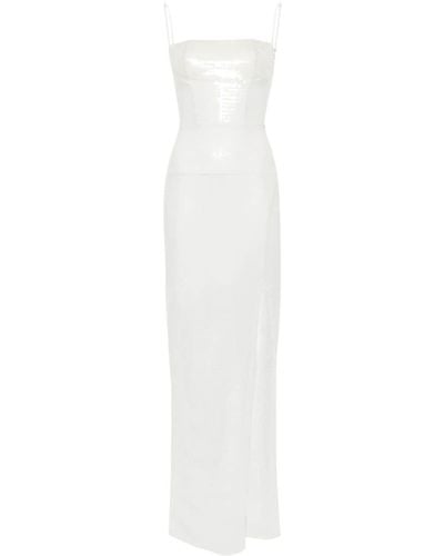 Nensi Dojaka Sequinned Maxi Dress - White