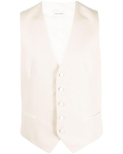 Tagliatore Button-Up Wool-Blend Waistcoat - White