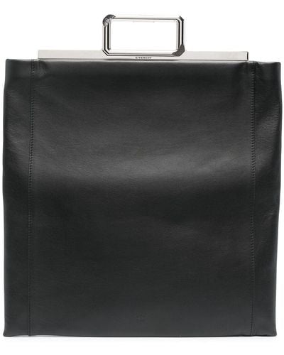Givenchy Engraved-Logo Clutch Bag - Black