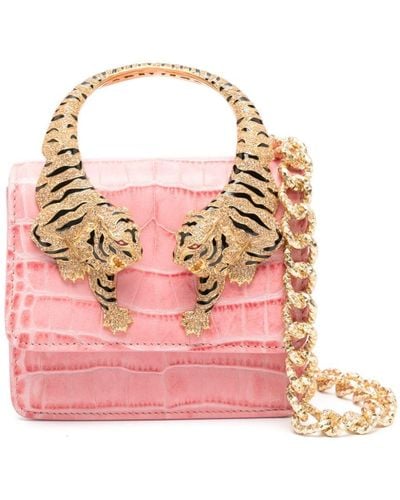 Roberto Cavalli Small Roar Leather Bag - Pink