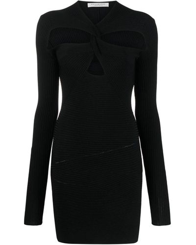 Philosophy Di Lorenzo Serafini Cut-Out Ribbed Minidress - Black