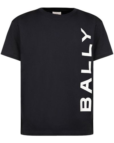 Bally Logo-Print Organic Cotton T-Shirt - Black