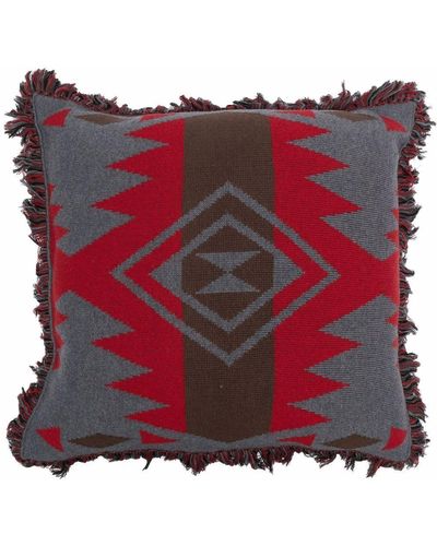 Alanui Icon Intarsia-knit Cushion - Gray