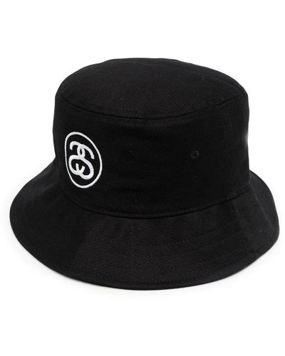 Stussy Logo Bucket Hat - Black