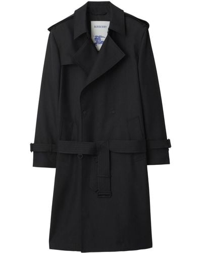 Burberry Double-Breasted Belted Trench Coat - Black