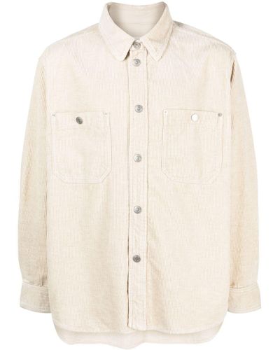 Isabel Marant Corduroy Cotton Silk-Blend Shirt - Natural