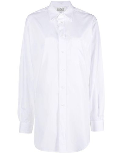 Maison Margiela Longline Poplin Shirt - White