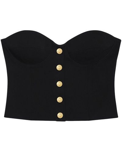 Anine Bing Jennifer Corset-Style Top - Black